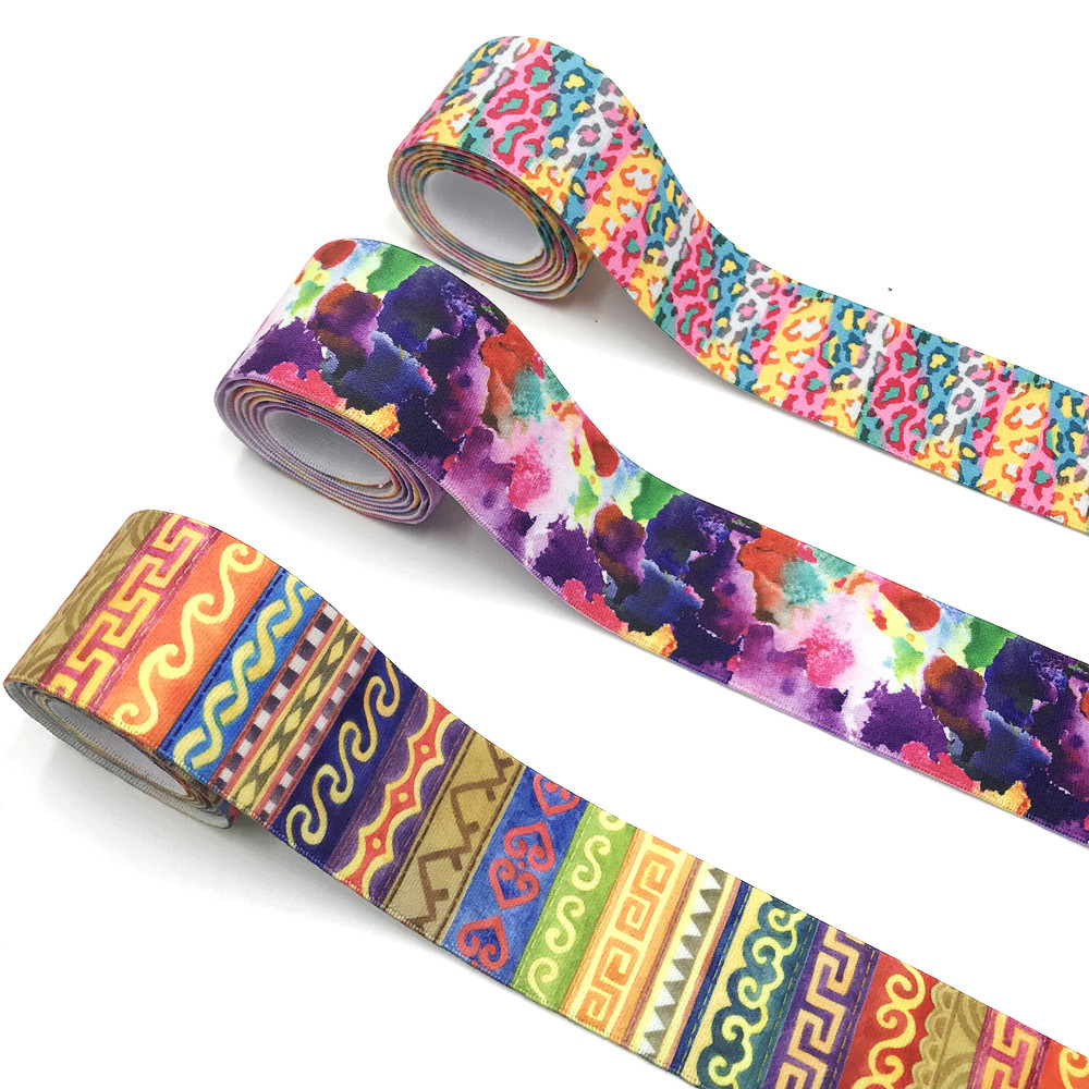Sewing Tie Dye - 5Meter/Lot 25/38MM Leopard Tie-Dye Geometric Print