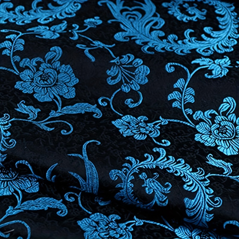 Sewing By - 3D Blue Phoenix Tail Brocade Fabric
