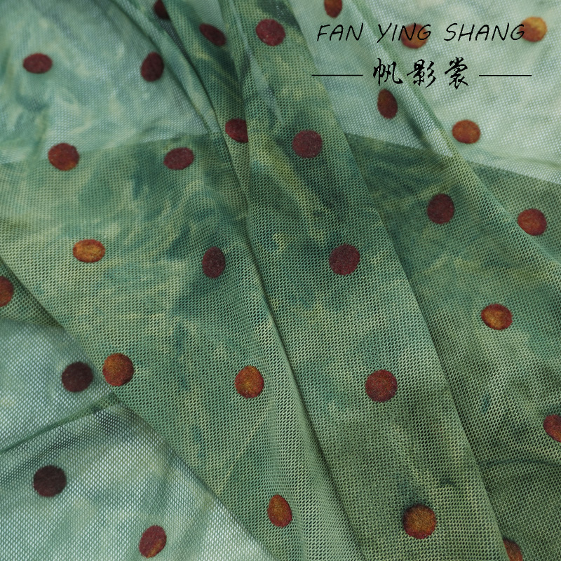 The Green Polka Dot Mesh Tie-D - Sewing Tie Dye ulasan dan harga