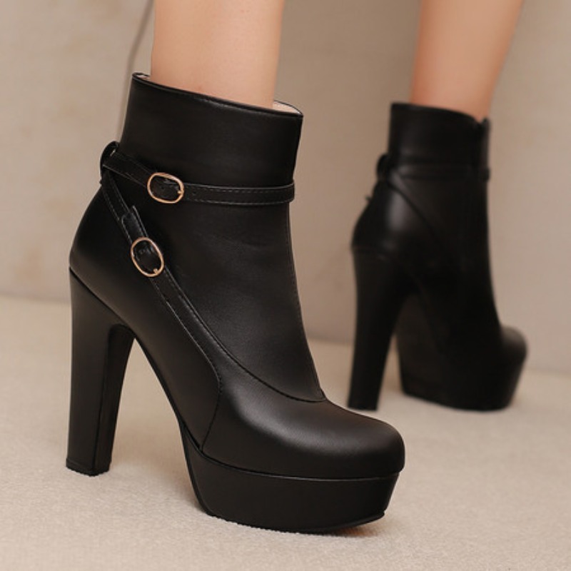 Fashion Platform Boots Women S - Sewing Fleece ulasan dan harga