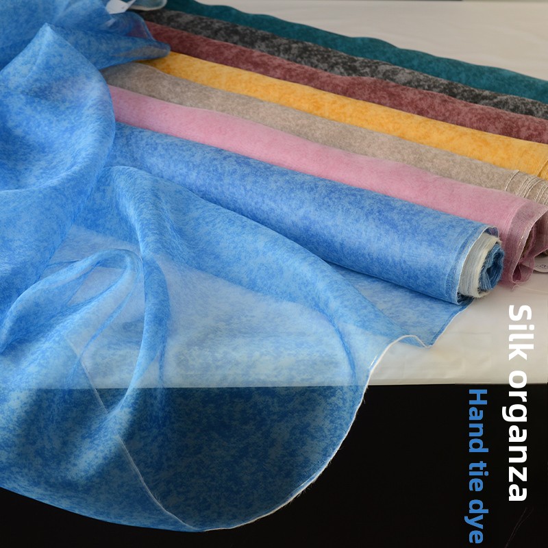 Tie-dye Silk Organza Fabric fo - Sewing Tie Dye ulasan dan harga