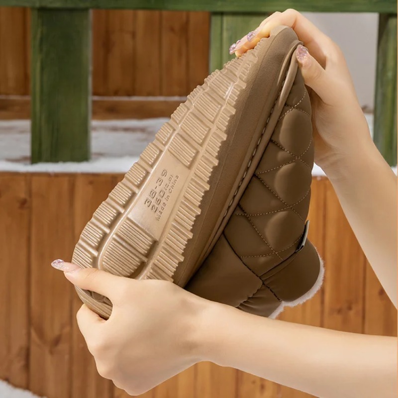 Winter Fleece Lined Slippers A - Sewing Fleece ulasan dan harga