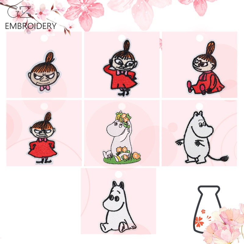 Moomin Cute Cartoon Embroidere - Sewing Repair ulasan dan harga