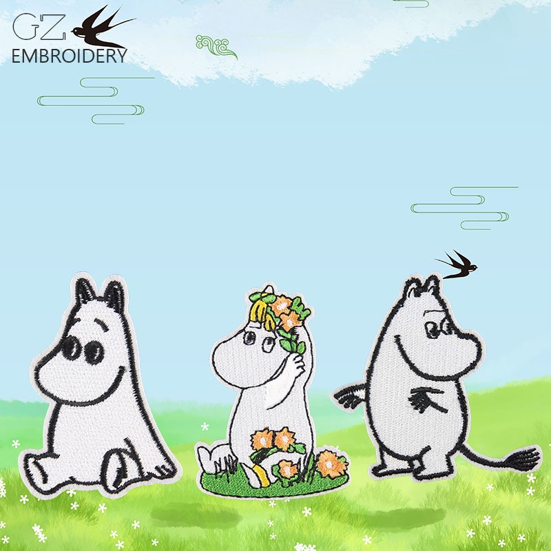 Moomin Cute Cartoon Embroidere - Sewing Repair ulasan dan harga
