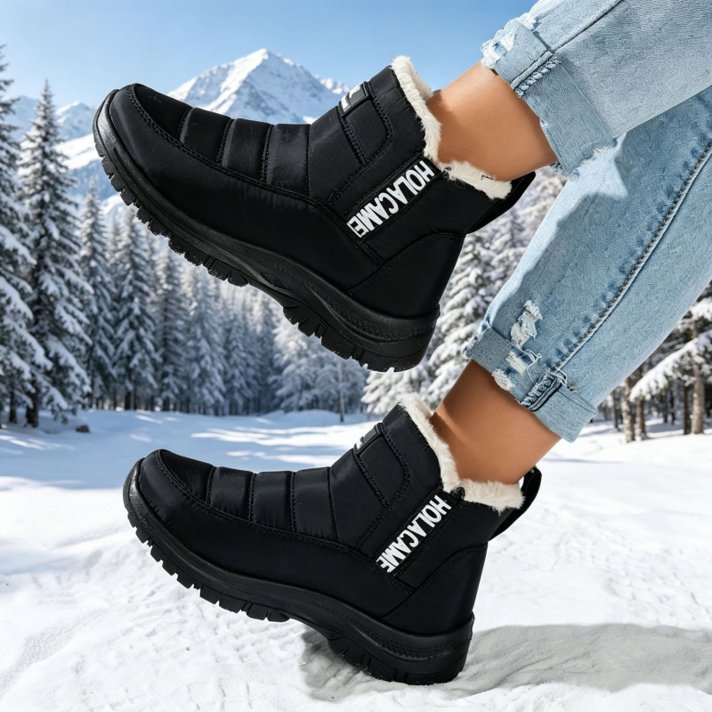 Women's snow boots with thick  - Sewing Fleece ulasan dan harga