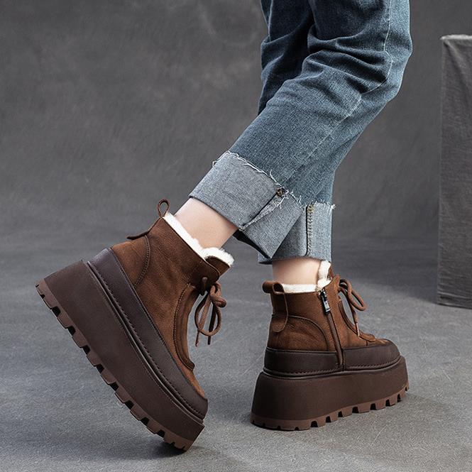 Women's Retro Winter Snow Boot - Sewing Fleece ulasan dan harga