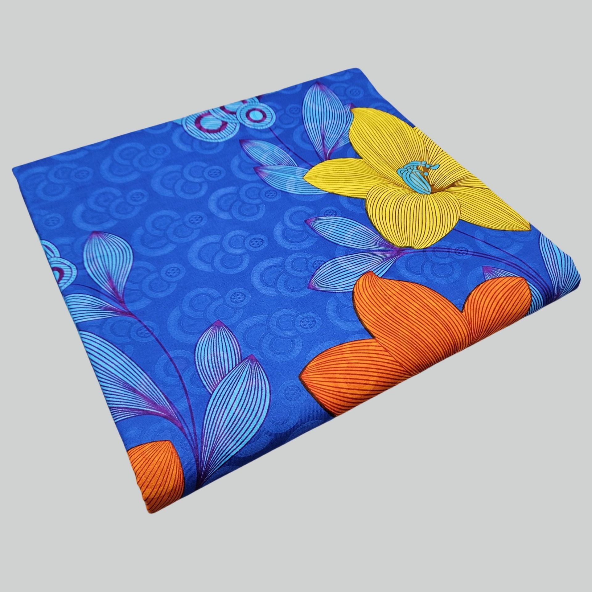 Floral Printed on Purple Blue  - Sewing Jackets ulasan dan harga