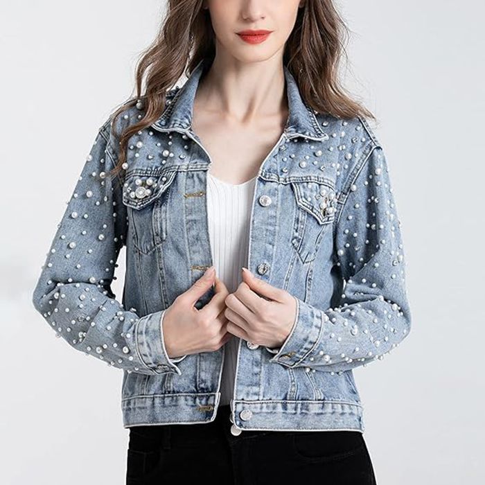 New Pearl Denim Jackets for Wo - Sewing Jackets ulasan dan harga