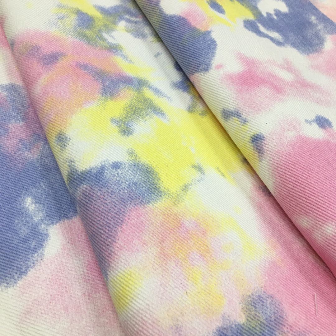 Color Tie Dye Washed Denim Fab - Sewing Tie Dye ulasan dan harga