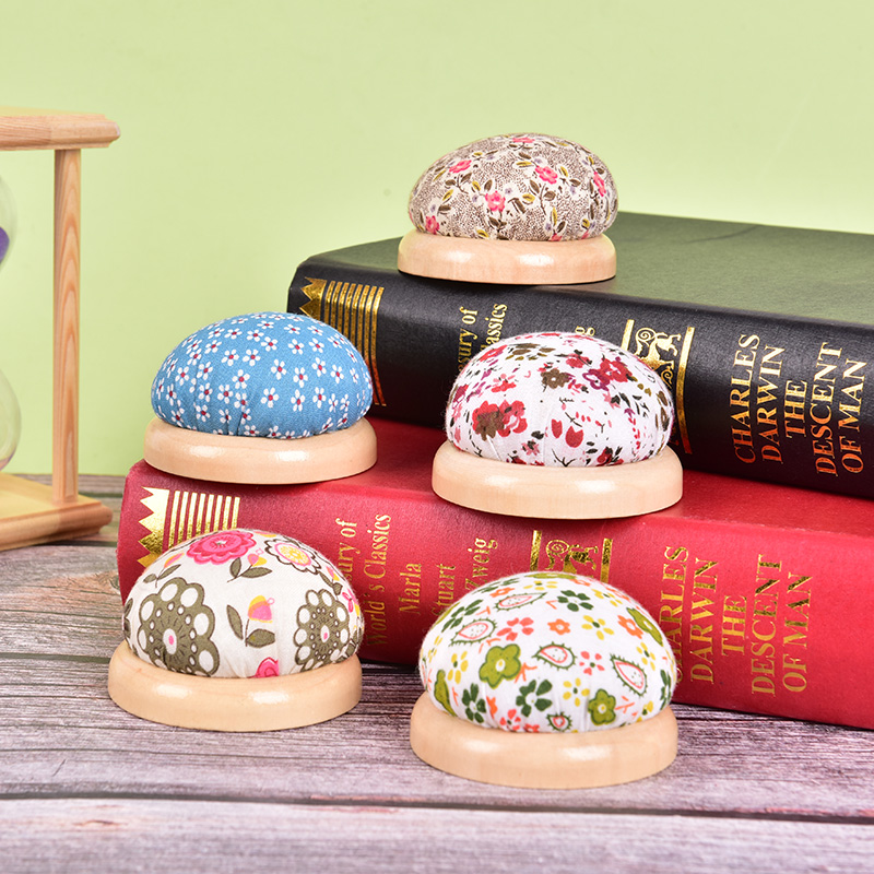 1pc Wood Bottom Base Needle Pi - Sewing Pin Cushion ulasan dan harga