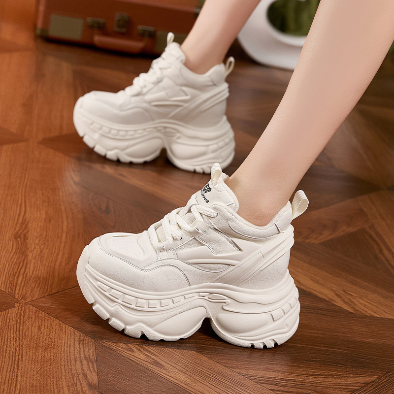 Fashion 9cm Thick Sole Dad Sho - Sewing Fleece ulasan dan harga