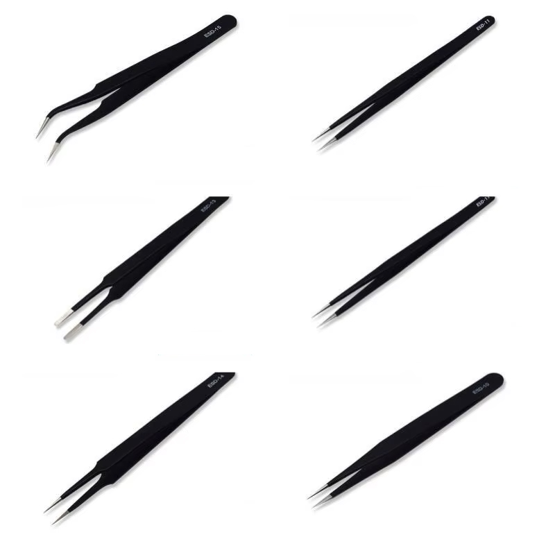 6pcs Precision ESD Tweezers St - Sewing Repair ulasan dan harga