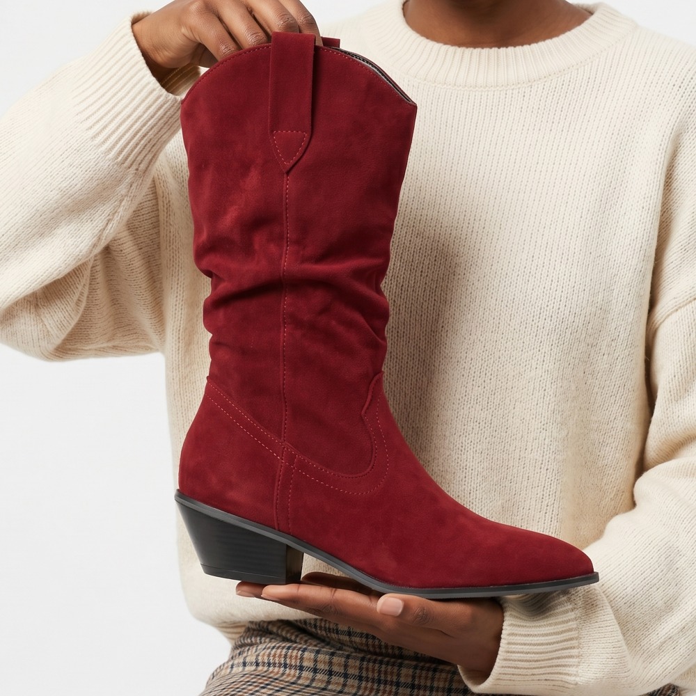 Fall Winter Velvet Short Boots - Sewing Fleece ulasan dan harga
